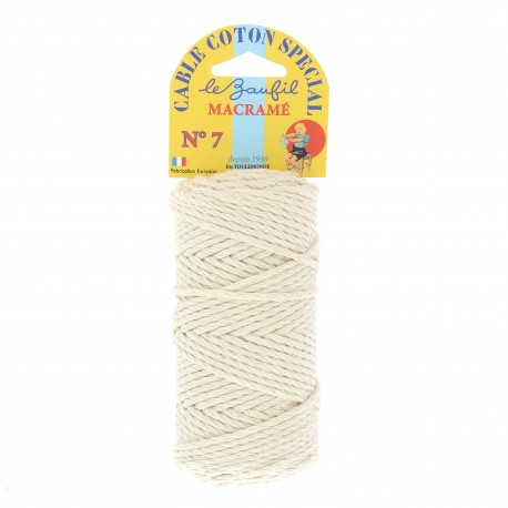 CABLE COTON MACRAME N°7 100GR 2.5MM-70M