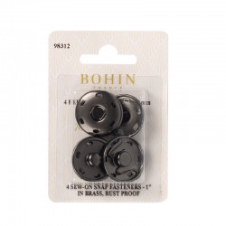 BOUTON PRESSION A COUDRE 25MM BLISTER X4