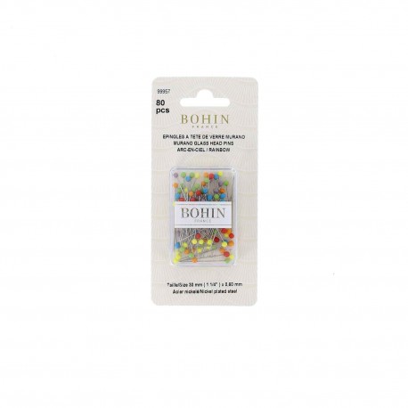 EPINGLE.TETE VERRE 35X0.55MM BOITE 200PCS