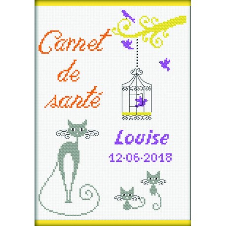 CARNET DE SANTE CHOUETTES-BIAIS JAUNE 24X42