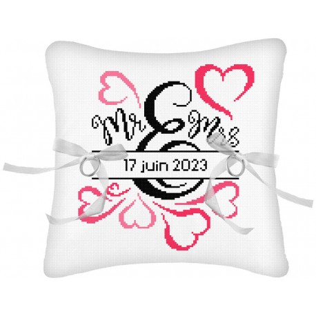 COUSSIN MARIAGE CURS 20X20