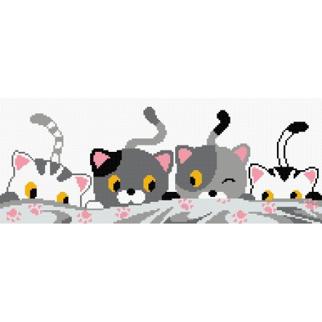 TABLEAU PETITS CHATS 28X10