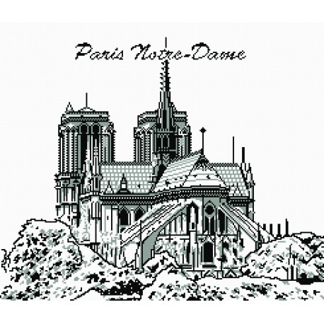 KIT PT DE CROIX & BROD 45X40 NOTRE - DAME - DOS