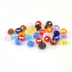 PERLES EN VERRE RONDELLE 6MM 100PCS/SAC