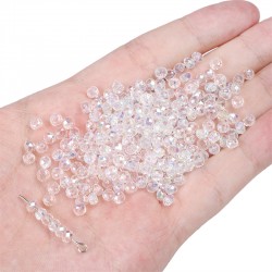 PERLES EN VERRE CRISTAL 4X3MM 50PCS/SAC