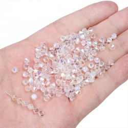 PERLES EN VERRE CRISTAL 4MM 50PCS/SAC