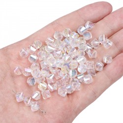 PERLES EN VERRE CRISTAL 8X6MM 50PCS/SAC