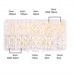 KIT DE PERLES DE PERLES EN PLASTIQUE 800PCS/BOîTE