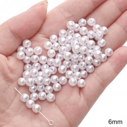 PERLES ACRYLIQUES 6MM 500PCS/SAC