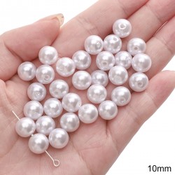 PERLES ACRYLIQUES 10MM 100PCS/SAC