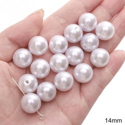 PERLES ACRYLIQUES 14MM 25PCS/SAC