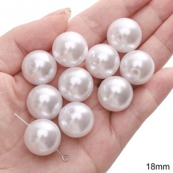 PERLES ACRYLIQUES 18MM 15PCS/SAC