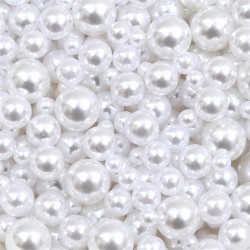 PERLES ACRYLIQUES SANS TROU 3-8MM 150-200PCS/SAC