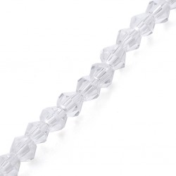 PERLES EN VERRE FACETTEES EN CRISTAL 4MM 80 PIECES