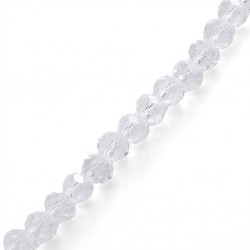 PERLES EN VERRE FORME RONDELLE 6MM 80 PIECES