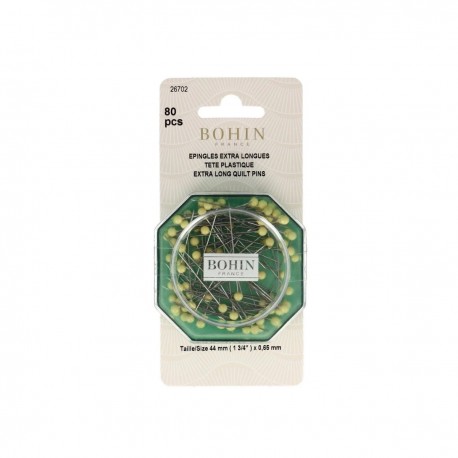 EPINGLES TETE PLASTIQUE RONDE 44X0,65MM - 80PCS