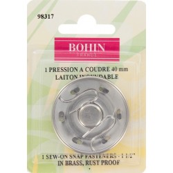 BOUTONS PRESSION A COUDRE 40MM BLISTX1