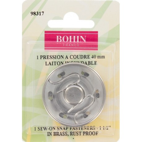 BOUTONS PRESSION A COUDRE 40MM BLISTX1