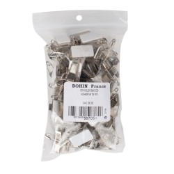 EPINGLE BADGE MIXTE 26MM SUR CLIP PLASTIQUE 50PCS