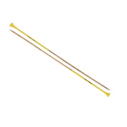 AIGUILLE TRICOT BOIS COULEUR 40CM - 4,5MM