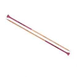 AIGUILLE TRICOT BOIS COULEUR 40CM - 6.5MM