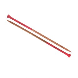AIGUILLE TRICOT BOIS COULEUR 40CM -10MM