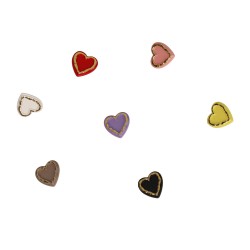 BOUTON PLASTIQUE COEUR 16MM