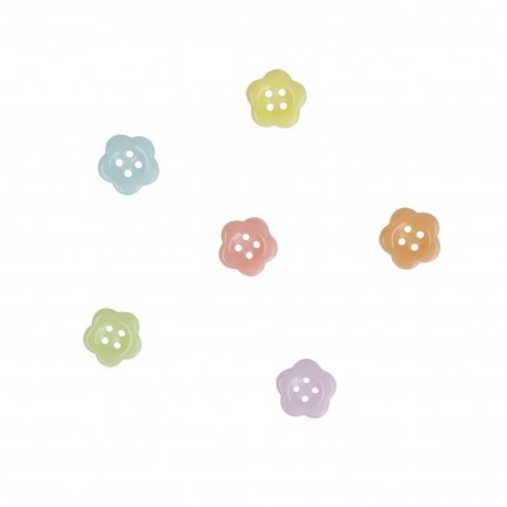 BOUTON PLASTIQUE FLEUR 15MM