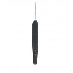 CROCHET SIMPLE ARGENT MANCHE NOIR SOFT 2,25 MM