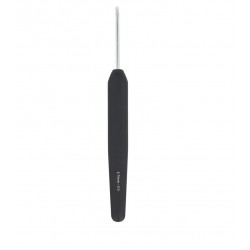 CROCHET SIMPLE ARGENT MANCHE NOIR SOFT 2,75 MM