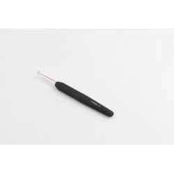 CROCHET SIMPLE ARGENT MANCHE NOIR SOFT 4,5 MM