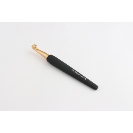 CROCHET OR SIMPLE MANCHE SOFT NOIR 10 MM
