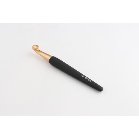 CROCHET OR SIMPLE MANCHE SOFT NOIR 12 MM