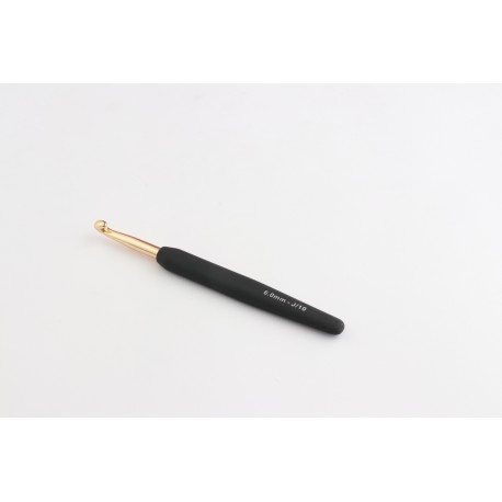 CROCHET OR SIMPLE MANCHE SOFT NOIR 6 MM