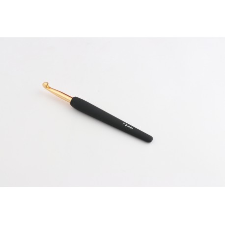 CROCHET OR SIMPLE MANCHE SOFT NOIR 7 MM