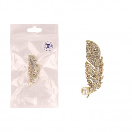 BROCHE FEUILLE 20*55MM