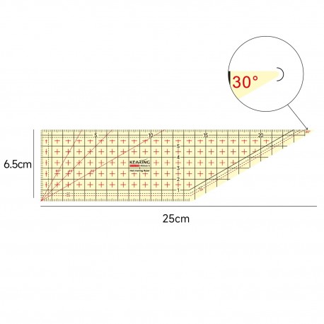 REGLE DE REPASSAGE 25X6,5CM