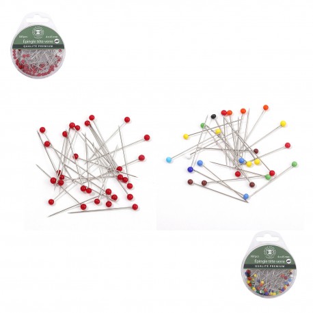 EPINGLE TÊTE VERRE 4X45MM *100