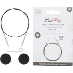 CABLES PIVOTANT 360° NOIR / ARGENT