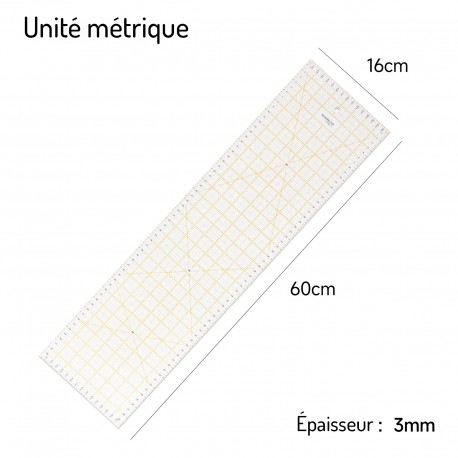 REGLE PATCHWORK 60X16CM