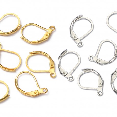 FERMOIR BOUCLE D'OREILLE *10 10X16MM