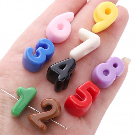 PERLE CHIFFRE 10PCS