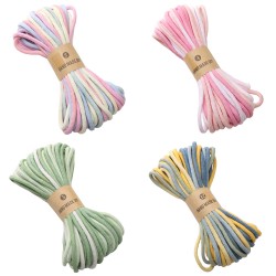 CORDON POLYCOTON MULTICOLORE 4MM 10M/SACHET