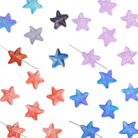 ETOILES EN VERRE 15X14MM *10PCS