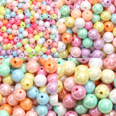 PERLES MIX COULEUR 6MM *200