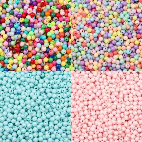 PERLES MIX COULEUR 4MM 10G/SACHET