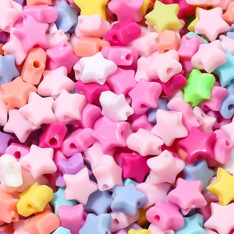 PERLES ETOILES MIX 9MM *100