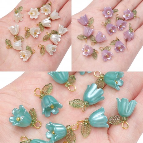 PERLES FLEURS 11X14MM *10