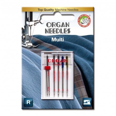 ORGAN NEEDLES MULTI BOITE DE 5 ORGAN NEEDLES MULTI BOITE DE 5