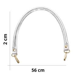 ANSE DE SAC CUIR VERITABLE MOUSQUETON DORE